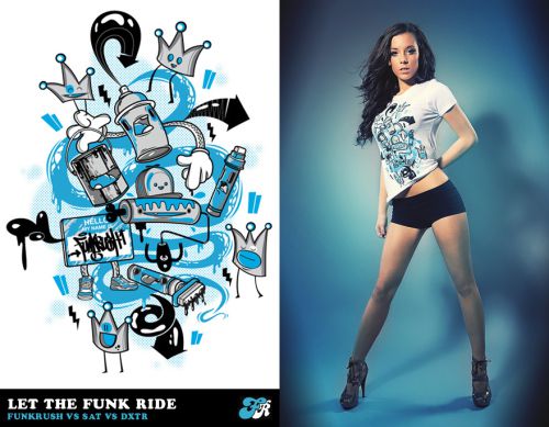 手繪創意t恤衫圖案設計